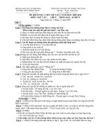 KIỂM TRA GIỮA KÌ 1