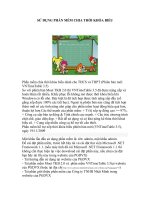 Thủ thuật sử dụng phần mềm chia thời khóa biểu VNTimeTable 3.5