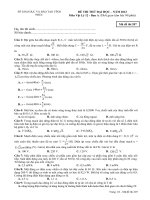 ĐỀ THI THỬ ĐẠI HỌC – NĂM 2012   Môn Vật Lý 12 - Ban A SỞ GIÁO DỤC VÀ ĐÀO TẠO VĨNH PHÚC