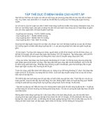 Tập TD ở bệnh nhân cao huyết áp