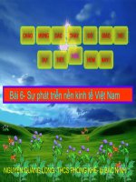 BÀI 6- SỰ PHÁT TRIẺN NỀN KINH TẾ VIỆT NAM - lopk