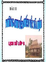 Bài 11: Những chuyển biến xã hội