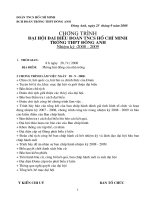 Chuong trinh chi tiet Dai hoi Doan truong