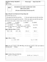 Đề thi đầu năm toán 4