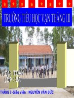 TOÁN : LUYỆN TẬP (TUẦN 7)