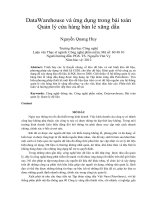 DataWarehouse và ứng dụng trong bài toán  Quản lý cửa hàng bán lẻ xăng dầu
