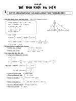 Các kiến thức về thể tích khối đa diện