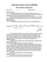 Đề thi khảo sát lớp 11 năm học 2008-2009