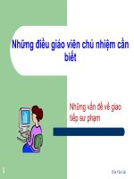 Những điều giáo viên chủ nhiệm cần biết