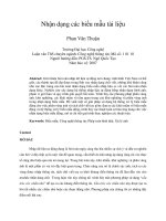 Nhận dạng các biểu mẫu tài liệu