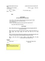 QUYẾT ĐỊNH KẾT NẠP ĐOÀN VIÊN CÔNG ĐOÀN