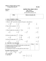 Đề thi HKII - Toán 6 - Chẵn