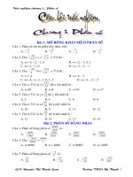 Bài tập trắc nghiệm chương III - Phân số