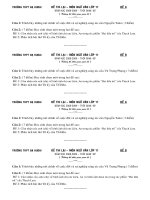 Đề thi lại Ngữ văn 11+ đáp án