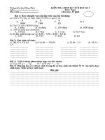 Đề kiểm tra cuối HKI