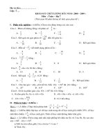 KSCL đầu năm môn Toán 7