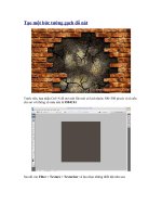 Tạo một bức tường gạch đổ nát