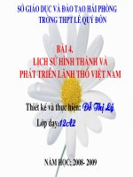 Bài 4. Lịch sử hình thành lãnh thổ