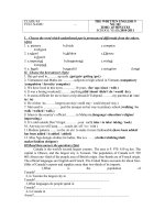 kiem tra 1 tiet lan 1 Anh 9 (sat chuong trinh)