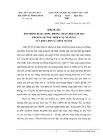 BÁO CÁOTÌNH HÌNH HOẠT ĐỘNG PHONG TRÀO hội năm 2012PHƯƠNG HƯỚNG NHIỆM vụ năm 2013của hội LHPN xã BÌNH THÀNH 