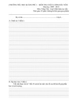 DE KTCL DAU NAM LỚP 4 (Tieng Viet) 09-10