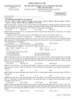 ĐỀ THI THỬ ĐẠI HỌC LẦN 2 NĂM HỌC 2012-2013 MÔN THI: HÓA HỌC