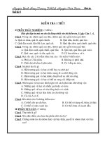 Kiểm tra 1 tiết học kỳ II