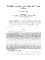 Bảo lãnh trong quan hệ vay tiền ở các Tổ chức  tín dụng