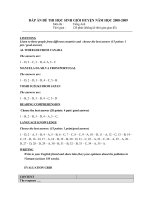 Đáp án đề HSG huyện 08-09 Tiếng anh 9 V1