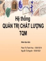 Quản lý chất lượng toàn diện - TQM