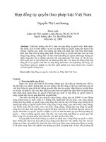 Hợp đồng ủy quyền theo pháp luật Việt Nam