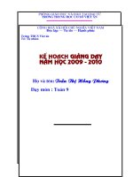 kế hoạch bộ môn toán 9