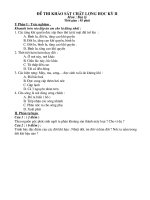 Đề KSCL kì II trường THCS Lê Lợi