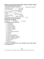 Kiểm tra 90'''' đội tuyển Anh 9 Chuyên đề Giới Từ