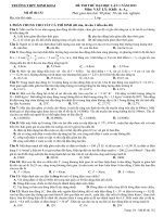 ĐỀ THI THỬ ĐẠI HỌC LẦN 1 NĂM 2013 Môn VẬT LÝ Khối: A, A1 TRƯỜNG THPT MINH KHAI