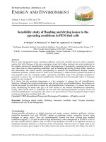 Sensibility study of flooding and drying issues to the operating conditions in PEM fuel cells