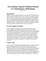Overcoming Common Problems Related to Communicative Methodology