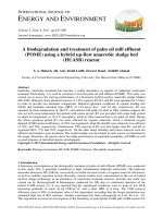 A biodegradation and treatment of palm oil mill effluent (POME) using a hybrid up-flow anaerobic sludge bed (HUASB) reactor