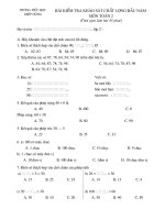 TOAN 2 - Khảo sát đầu năm