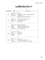 Giáo án lớp 1 tuần 10