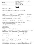 Đề thi HKII Toán 8