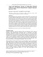Acute and Subchronic Toxicity of Tributyltin Chloride (TBTCl) to the Marine Harpacticoid Copepod Tigriopus japonicus Mori