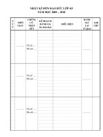 SỔ NHẬT KÍ LỚP 4/5 NH 09-10