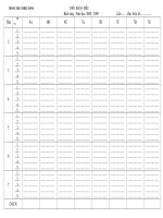 Mẫu thời khóa biểu