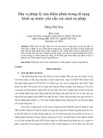 Địa vị pháp lý của thẩm phán trong tố tụng  hình sự trước yêu cầu cải cách tư pháp
