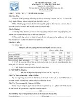 ĐỀ THI THỬ ĐẠI HỌC LẦN I. MÔN: ĐỊA LÍ *** NĂM HỌC: 2012 - 2013