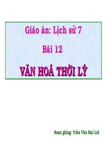 Văn hóa thời Lí