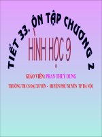 Tiết 33: Hình học ông tập chương