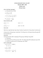 Đề thi chọn đối tượng vào lớp 7 năm học 2009-20010