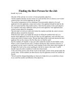 Finding the Best Person for the Job.doc